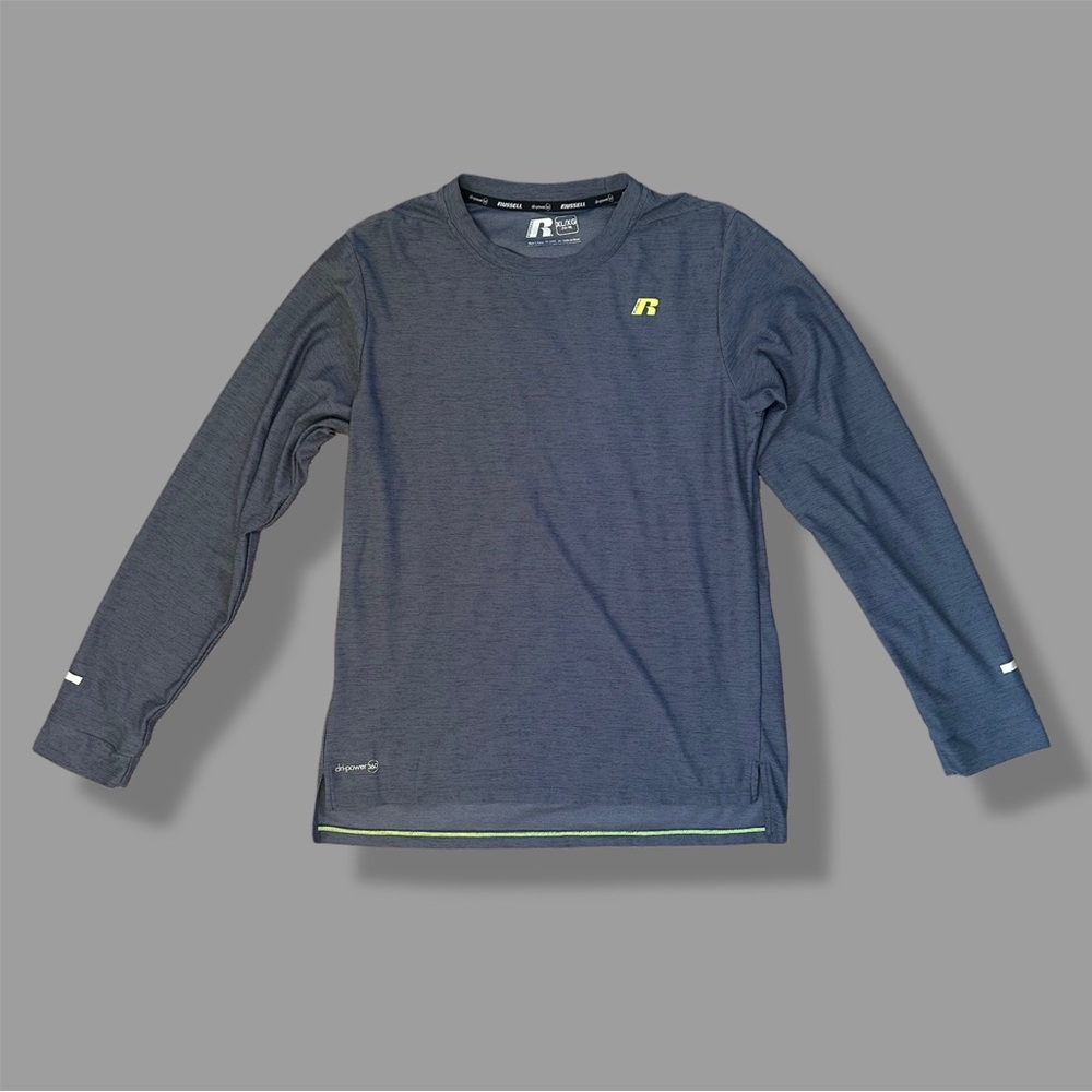 Russell Dri-Power 360 Athletic Navy Long Sleeve Performance Shirt